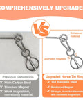 Comparison of Horse Tie Ring Upgrade Four Pack Horse Tack And Training Gear in 304 Stainless Steel VS plain carbon steel.