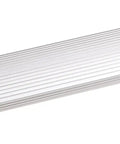 Universal Exterior RV Ladder Tread Kit With Drilled Out Aluminum Tread End Caps And Screws Silver Finish Fits LA 401 And LA 401BA, shown angled
