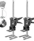 2 Pack Heavy Duty Furniture Panel Lifter With 440 Lb Capacity And Smooth Dual Speed Descent, adjustable jacks for cabinets and drywall.