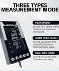 Large Screen Digital Force Gauge 1000N Push Pull Meter With Data Output Real Time And Peak Value Modes First Peak Toggle Dual Kg And Lb Display Screen Flip Function Zero Point Five Percent Accuracy Beast Tension And Compression Tester showing three measurement modes