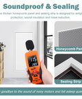 Built Tough Drywall Access Panel With Quiet Honeycomb Core And Noise Blocking Rubber Seals For Attic Plumbing Covers 16X28 Inch heavy-duty aluminum hatch door in interior setting.