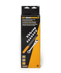 Packaging of Serpentine Belt Tool Set 15 Pc With Locking Flex Head Ratcheting Wrench for quick installation on vehicles
