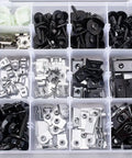 240-Piece Body Bolts And U-Nuts Kit For GM Ford Chrysler, Pro Grade Auto Fasteners Replacement Set With 19 Popular Sizes