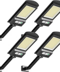 2 Pack Your Go To Solar Motion Sensor Flood Lights 1000 Lumens 168 LEDs Waterproof Outdoor Security Lighting, set of four
