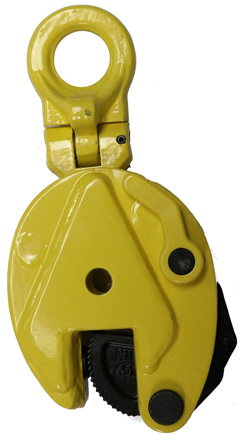 Heavy Duty Vertical Steel Plate Lifting Clamp With 2204 Pound Rated Capacity And Secure Shackle Crafted As A Badass Rigging Solution For Metal Sheets On Tough Job Sites
