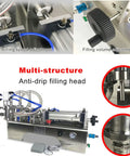 Heavy Duty Double Head Pneumatic Bottle Filler With Stainless Steel Body For Oils Liquids And Paste, Hella Flexible Controls And Built Like A Tank To Crush Daily Bottling Tasks Effortlessly, featuring speed and volume adjustments.