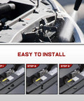 Installation guide for Ultimate Universal Car Retainer Clip Kit with 6mm to 10mm push rivets on vehicle radiator shield