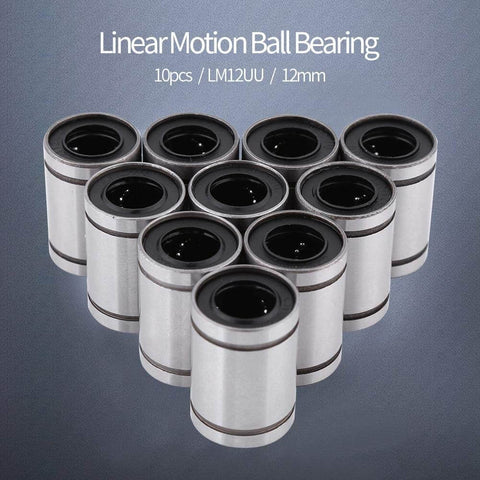 10 Pack 12x20x30mm Linear Bearings For 12mm Rods Smooth Ball Bearing Slides For CNC And 3D Printer Projects Steel Construction