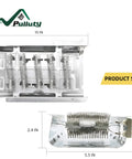 Dryer Heating Element Replacement For Kenmore Maytag Amana Estate Cabrio Bravos Admiral Inglis KitchenAid Magic Chef JennAir Easy Install And More 279838 Compatible Part 3403585 W10724237 3398063 3398064 8565582, showing front and side view with dimensions marked.