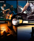 Ultra Bright 9000LM Spotlight Flashlight With USB Power Bank Output, IPX5 Waterproof for camping, emergencies, and outdoor work