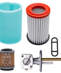 Air Filter Tank Switch Gas Valve Fuel Petcock Tune Up Kit For Yamaha Bear Tracker 250 YFM250X Big Bear 250 And 400 YFM400 Bruin 250 4x4 Replacement Parts Direct Fit Upgrade, includes filters and valves.