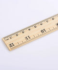 Wooden Ruler Set 12 Pack Dual Scale 12 Inch And 30 Cm For Students And School Use Durable Hardwood With Smooth Finish close-up