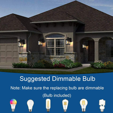 Motion Sensor Outdoor Porch Light With GFCI Outlet Built In Black Exterior Wall Lantern on house with bulb suggestions