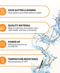 Eight Foot Pressure Washer Extension Wand For Gutter Cleaning With Six Nozzle Tips And Three Gutter Attachments, water splash details