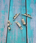 70mm Ball Catch Set Of 5 Solid Brass Chrome Plated Adjustable Double Ball Tension Roller Latch Hardware Fittings For Cabinets Closets Furniture Doors With Screws, five catches shown