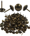 Snag These Top Shelf Antique Bronze Upholstery Tacks For A Slick Vintage Furniture Makeover Hella Sturdy And Rust Free With 100 Ace Pieces Ready To Elevate Any Cool Home Decor Build Project - Close-up of bronze tacks showing their size and design.