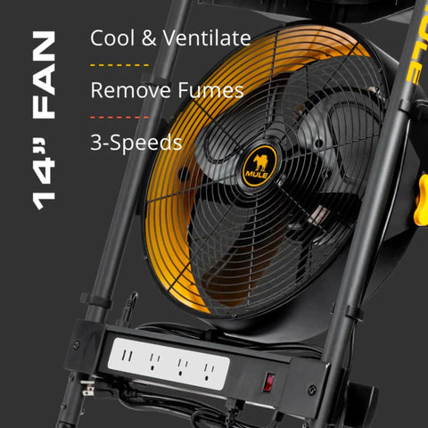 Heavy Duty 300 Lb Hand Truck That Converts To A 5 In 1 Mobile Workshop With Built In 3 Speed Fan And LED Light For Tough On Site Jobs