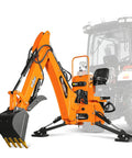 9 Foot Tractor Backhoe Attachment With Hydraulic Thumb And 15 Inch Digging Bucket For Cat 1 And Cat 2 Three Point Hitch