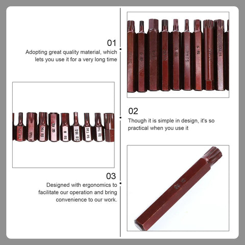 Shop Essential 40 Piece Star Spline Socket Bit Set Built For Fast Auto Fixes And Weekend Wrenching Featuring Drop Proof Bronze Bits And Zero Mess Organized Storage Container, showing detailed bronze bits.
