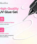 Two Pack Rhinestone Glue For Nails Ultra Strong 3D Gel Nail Art Adhesive For Nail Charms Gems Jewelry Decoration