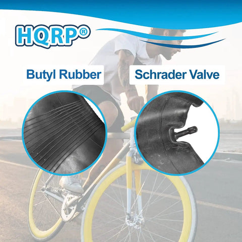 20 Inch Bike Inner Tube Fits 20 X 2.5 To 3.0 Tires With 33mm Schrader Valve, showing butyl rubber and valve detail