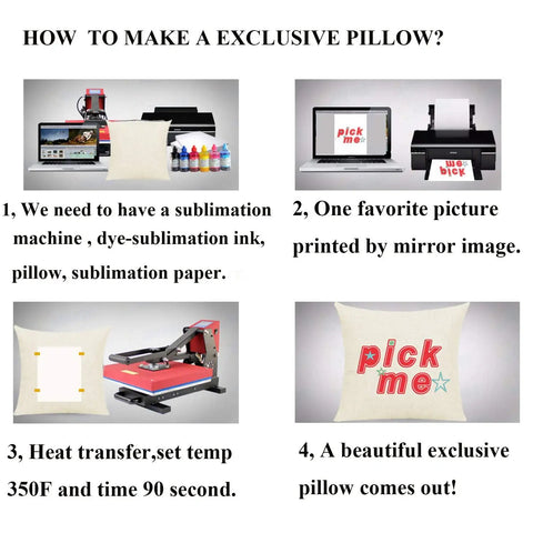 How to make a pillow with 4 Pack Sublimation Linen Pillow Covers 18x18 Inches, Invisible Zipper, Heat Press Ready DIY Blank Cushion Covers For Sofa Decor, No Pillow Insert, Durable Linen Blend.