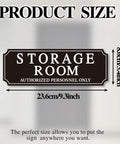 Straight Up Durable Authorized Personnel Only Sign, 9 x 3.15 inches, storage room plaque for private offices.