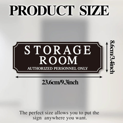 Straight Up Durable Authorized Personnel Only Sign, 9 x 3.15 inches, storage room plaque for private offices.