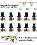 Potentiometer Kit With 10K 20K 50K 100K Ohm Linear Taper Rotary B Type Pots For Audio Gear Includes 1K 5K 10K 50K 100K Ohm 3296W Multiturn Trimmer