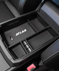 Center Console Organizer Tray For Atlas Cross Sport Accessories 2018 2019 2020 2021 2022 2023, Armrest Storage, black ABS tray