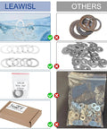 Barrel shim kit for timing and alignment (.308/7.62mm); 44-piece set with 11 thicknesses; metal washers.