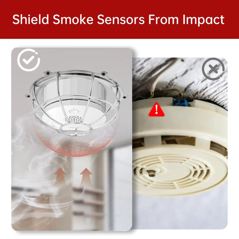 Image showing a Chrome Sprinkler Head Protector Guard For Ceiling Installations 1/2 Inch And 3/4 Inch mounted to prevent damage.