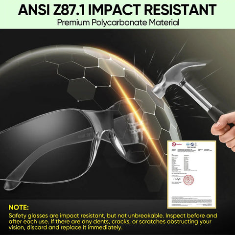 Heavy Duty 3 Pack Clear Safety Glasses With Scratch Resistant Polycarbonate Lens Giving You Straight Up Ansi Z87 Eye Coverage So You Can Power Through Wood Chips Metal Shavings On Any Job Site