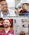 Over Eyeglasses Safety Goggles 24 Pack ANSI Z87.1 Certified Anti Fog Anti Scratch Lab Safety Glasses for Men and Women in use