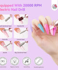 All In One Acrylic Nail Kit For Beginners 2026 Hema Free Bio Based System showing electric nail drill with various bits in use