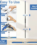 Step-by-step assembly tutorial for 48 Inch Commercial Dust Mop Featuring Oversized Head Heavy Duty Floor Sweeper.