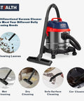 Wet And Dry Vacuum 5 Gallon Stainless Steel Shop Vacuum With Blower Five Point Five Peak HP Copper Motor For Home Garage