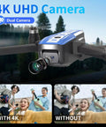 4K GPS Drone With Camera For Adults, 5G WiFi FPV demonstrating dual camera feature with 4K UHD capture capability.