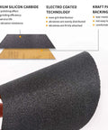 Illustration of 42 Piece Sandpaper Set With Handle Wet Dry Grit Range 120 To 3000 Pro Grade Silicon Carbide Sheets features and details.