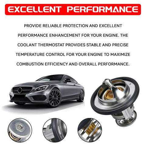 Premium Coolant Thermostat With Gasket Straight Swap Drop In Fix For Honda Civic Accord Crv Odyssey And Acura seen with a car.