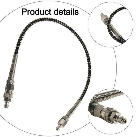 Pro Grade 20 Inch High Flow Air Hose Adapter For HPA Fill Station 4500 PSI Connection, spring reinforced hose