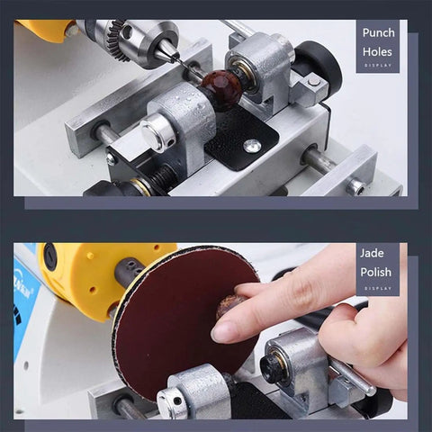Heavy Duty 750W Rotary Tool And Bench Grinder With Variable Speed Up To 10000 RPM for jewelry polishing and jade buffing.
