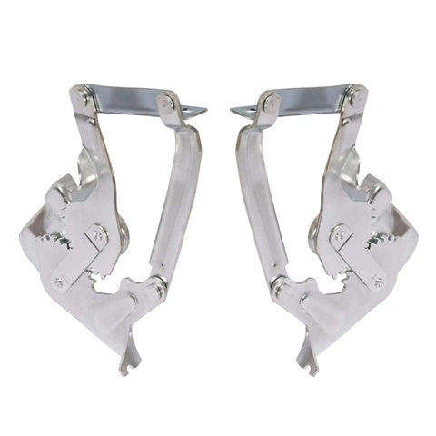 Hood Hinge Pair For 1955 Chevy Bel Air Nomad One Fifty Two Ten Cars With Steel Construction And Galvanized Silver Finish Durable OEM Style Fit