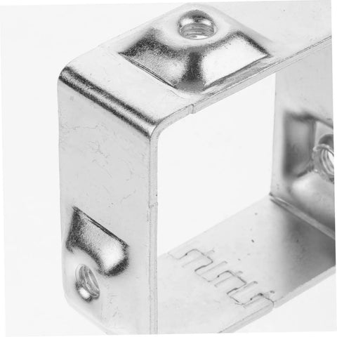 Close-up of heavy duty fence buckles for quick secure tinplate installation with durable metal fasteners, shown in metal construction.