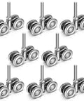 8 Pack Wheel Trolley Barn Door Rollers For One And Three Quarter Inch Wide Tracks And Two And Quarter Inch Or Taller Rails