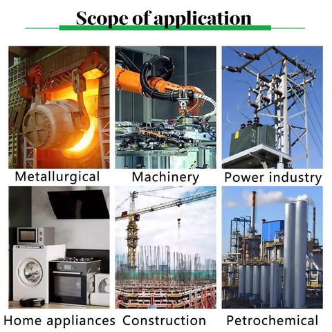 Scope of application for various industries: metallurgical, machinery, power industry, home appliances, construction, petrochemical.