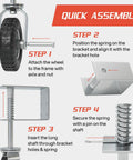 Heavy Duty Gate Wheel for Wooden or Metal Gates, 8 Inch Swivel Caster With Suspension assembly instructions