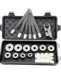 Heavy Duty 20-40mm Valve Seat Diamond Grinding Wheel Set With Angled Ruler And Clearance Gauge For Family Cars To Fix Minor Engine Glitches On The Fly, case open