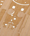 USS New Jersey BB 62 Wooden Deck With Metal Anchor Chain For One To Three Hundred Fifty Scale Model Ships Real Wood Plank Detail