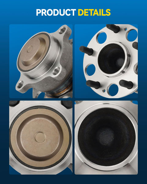 Close-up of Rear Wheel Bearing And Hub Assembly For Honda Accord 2013 2015 2018 2020 And Acura TLX 2015 2020 FWD With ABS Sensor 5 Lug
